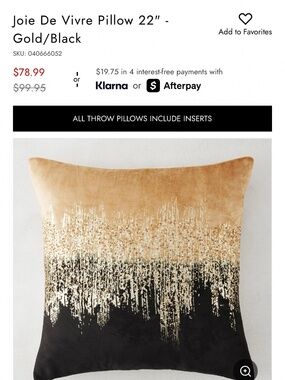 Z Gallerie throw pillow